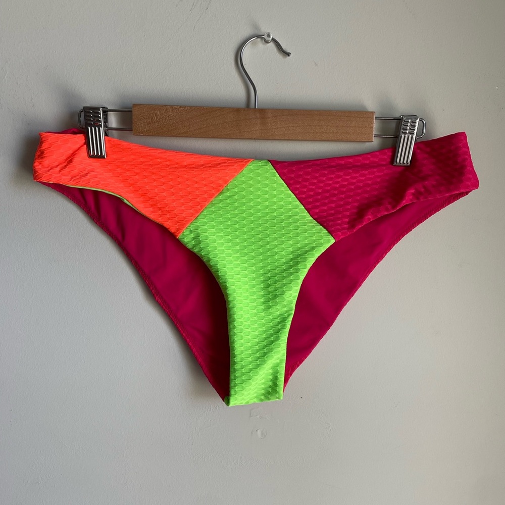 Vetchy Neon Colorblock Bikini Set - Hot Pink, Orange & Lime - Picture 5 of 10